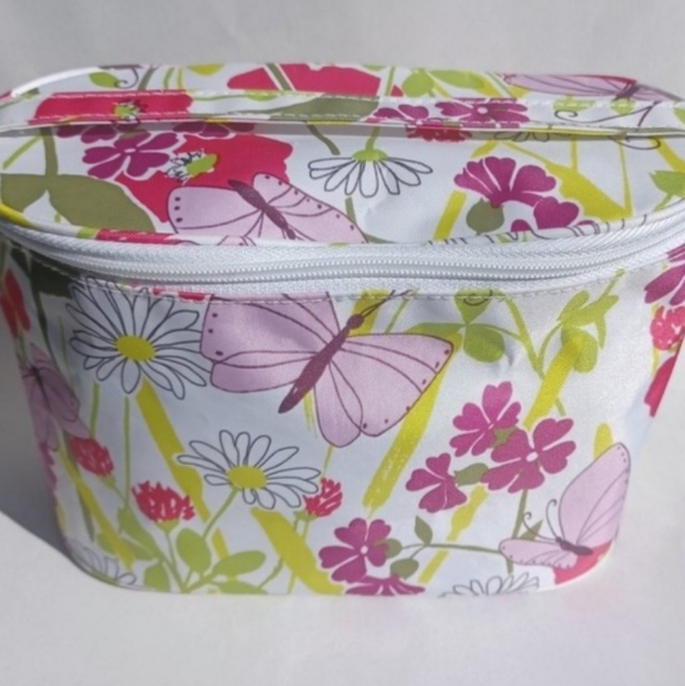 Clinique makeup/cosmetic travel bag/case with flowers and butterflies Copy-4